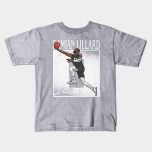 Damian Lillard Milwaukee Number Kids T-Shirt